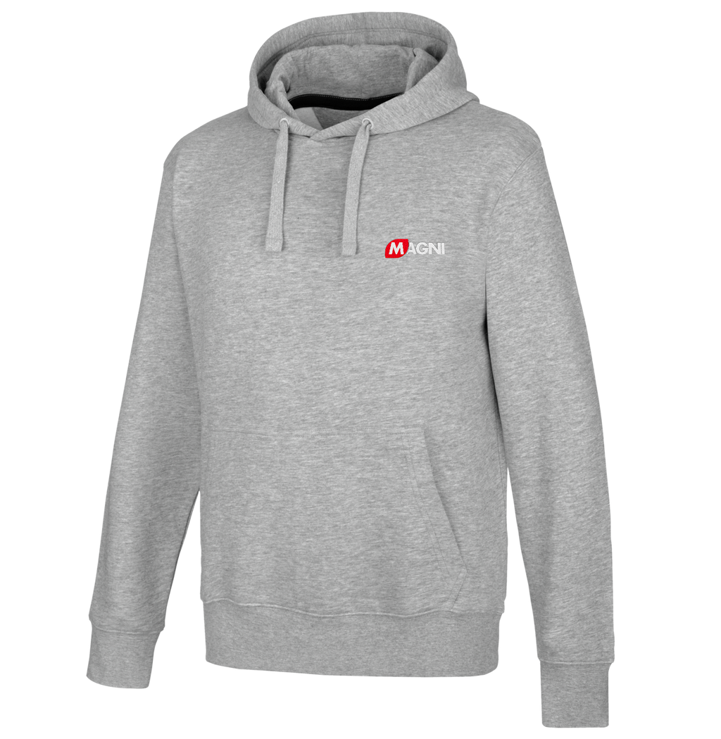 Grey Magni Montreal unisex crew neck sweatshirt with Magni logo

