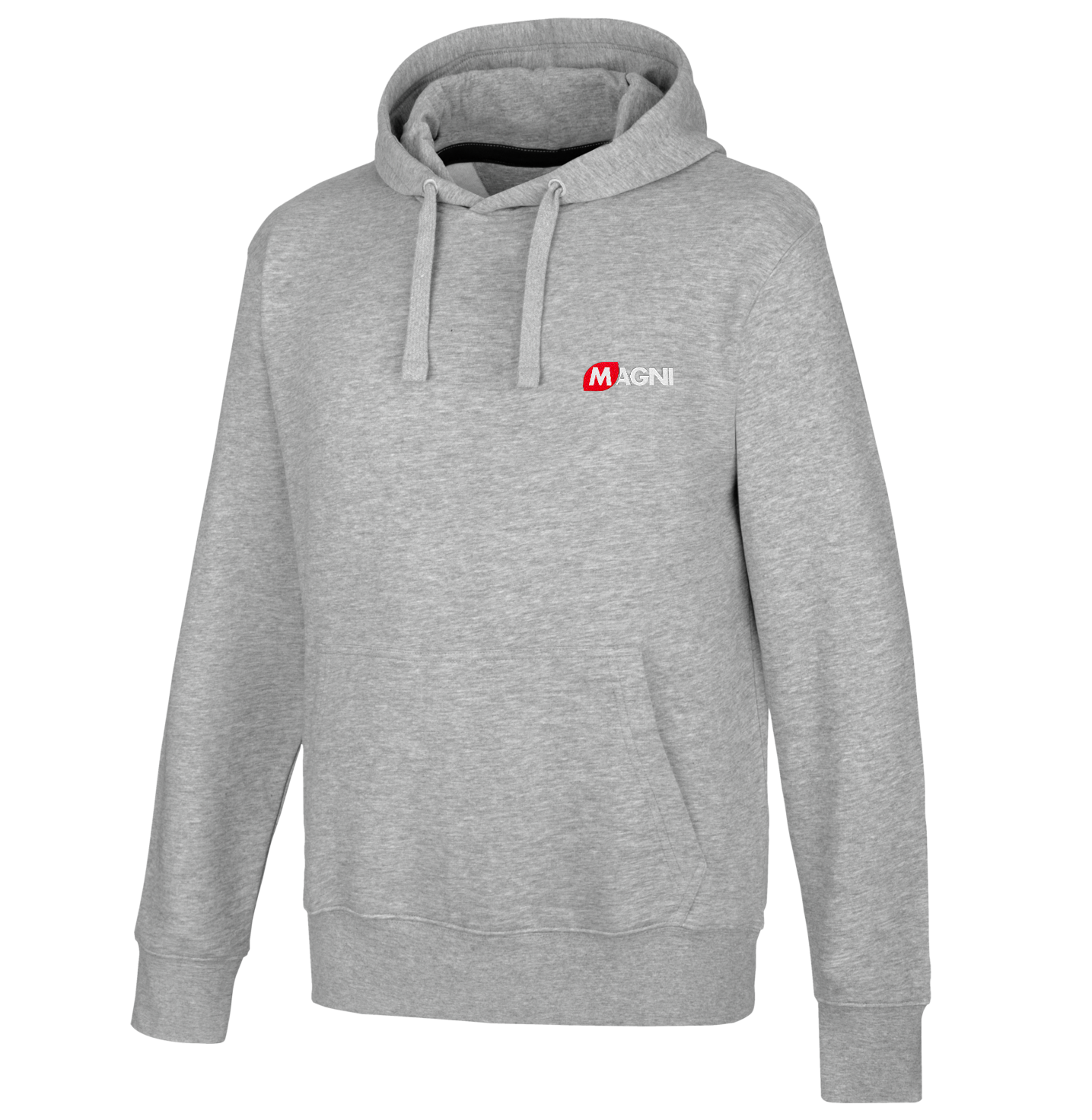 Grey Magni Montreal unisex crew neck sweatshirt with Magni logo

